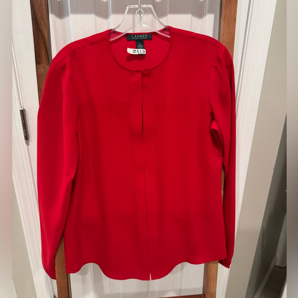 Like New Lauren Ralph Lauren Split Neck Blouse Top size S